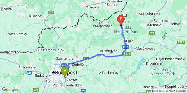 Map: Budapest Airport (BUD), Ferihegy, Liszt Ferenc to Balaton