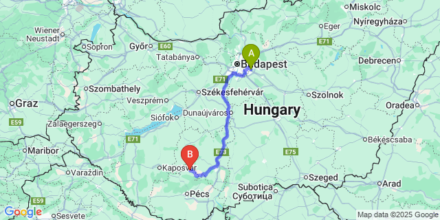 Map: Budapest Airport (BUD), Ferihegy, Liszt Ferenc to Bikal