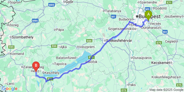 Map: Budapest Airport (BUD), Ferihegy, Liszt Ferenc to Bókaháza