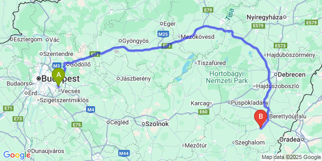 Map: Budapest Airport (BUD), Ferihegy, Liszt Ferenc to Furta