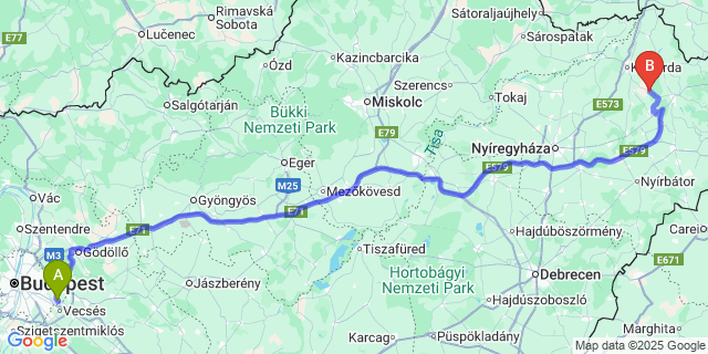 Map: Budapest Airport (BUD), Ferihegy, Liszt Ferenc to Gemzse