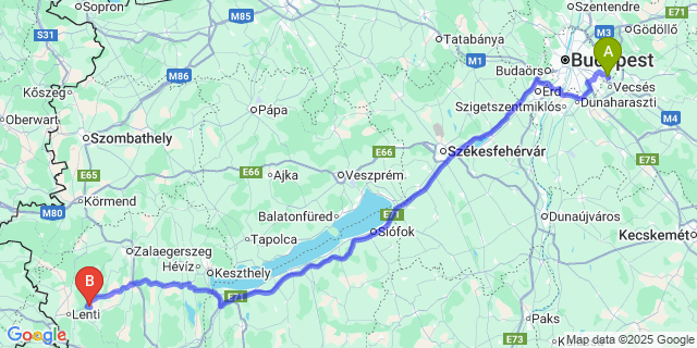 Map: Budapest Airport (BUD), Ferihegy, Liszt Ferenc to Hernyék