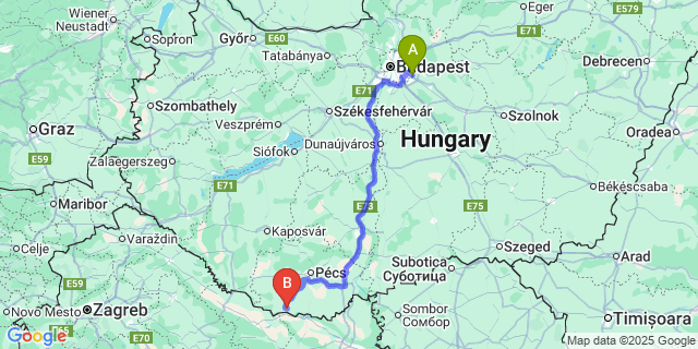 Map: Budapest Airport (BUD), Ferihegy, Liszt Ferenc to Hirics