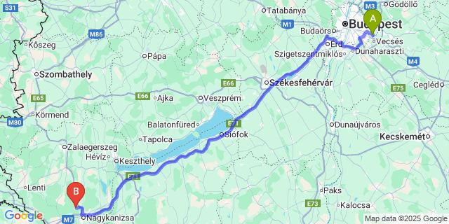 Map: Budapest Airport (BUD), Ferihegy, Liszt Ferenc to Hosszúvölgy