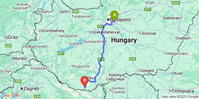 Map: Budapest Airport (BUD), Ferihegy, Liszt Ferenc to Ipacsfa