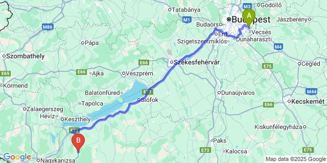 Map: Budapest Airport (BUD), Ferihegy, Liszt Ferenc to Kelevíz