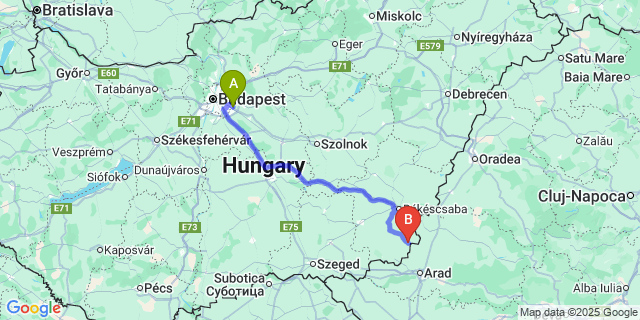 Map: Budapest Airport (BUD), Ferihegy, Liszt Ferenc to Kevermes