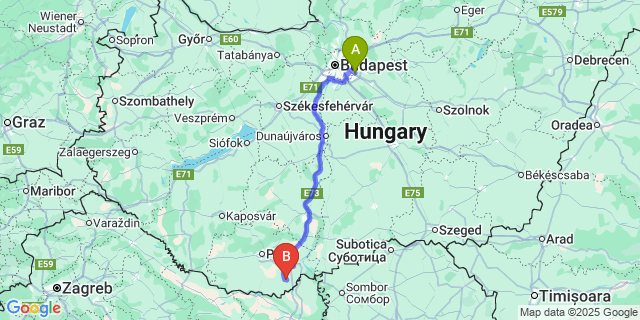 Map: Budapest Airport (BUD), Ferihegy, Liszt Ferenc to Márok