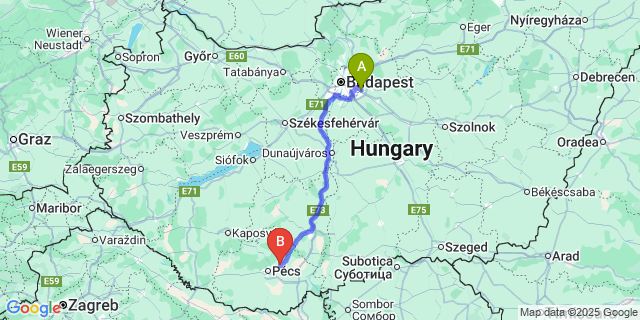 Map: Budapest Airport (BUD), Ferihegy, Liszt Ferenc to Martonfa