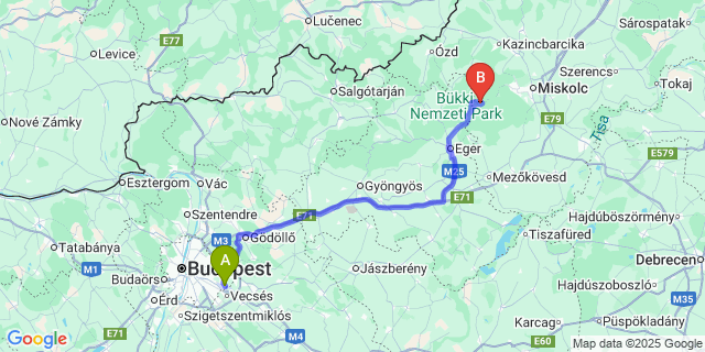 Map: Budapest Airport (BUD), Ferihegy, Liszt Ferenc to Répáshuta