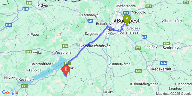 Map: Budapest Airport (BUD), Ferihegy, Liszt Ferenc to Som