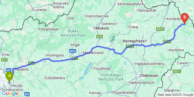 Map: Budapest Airport (BUD), Ferihegy, Liszt Ferenc to Tákos