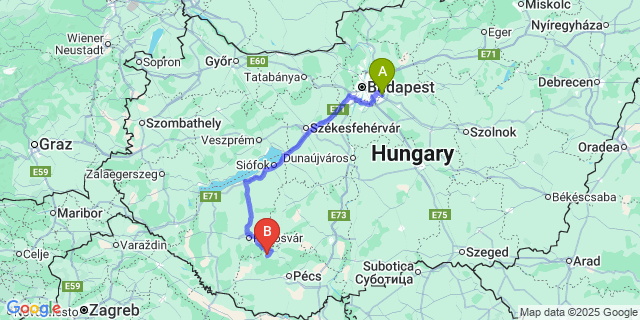 Map: Budapest Airport (BUD), Ferihegy, Liszt Ferenc to Tormás