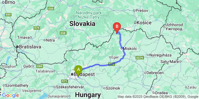 Map: Budapest Airport (BUD), Ferihegy, Liszt Ferenc to Tornakápolna