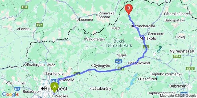 Map: Budapest Airport (BUD), Ferihegy, Liszt Ferenc to Zubogy