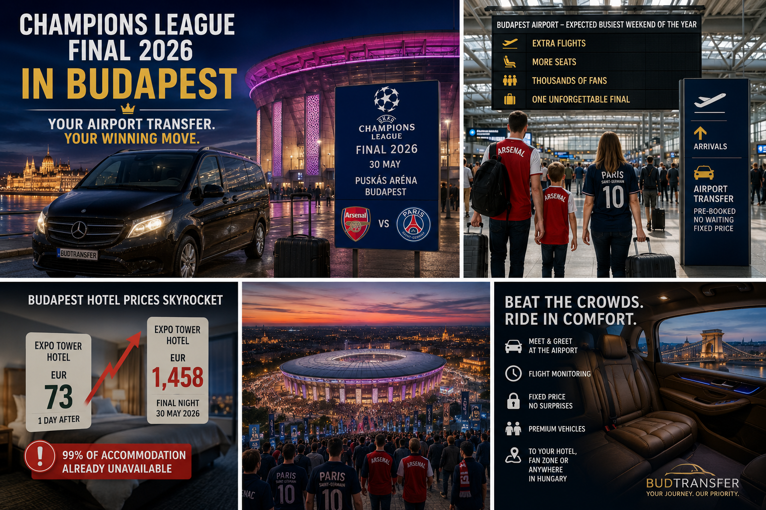 De Champions League-finale van 2026 maakt van luchthaventransfer 